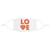 Love More - Two-Layer Fabric Face Mask in White