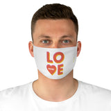 Love More - Two-Layer Fabric Face Mask in White