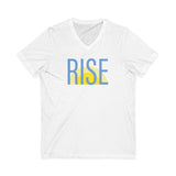 Rise - Unisex V-Neck Jersey Tee