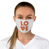 Love More - Two-Layer Fabric Face Mask in White