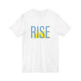 Rise - Unisex V-Neck Jersey Tee