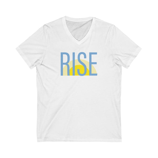 Rise - Unisex V-Neck Jersey Tee