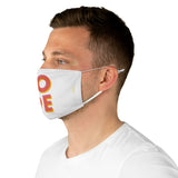 Love More - Two-Layer Fabric Face Mask in White