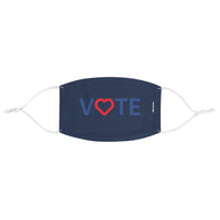 Vote. Your. Heart. - Two-Layer Fabric Face Mask in Navy