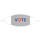 Vote. Your. Heart. - Two-Layer Fabric Face Mask in Gray
