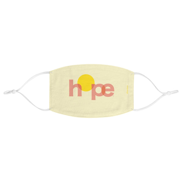 Hope - Two-Layer Fabric Face Mask in Light Yellow