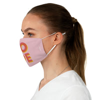 Love More - Two-Layer Fabric Face Mask in Pink