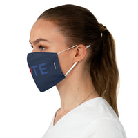 Vote. Your. Heart. - Two-Layer Fabric Face Mask in Navy