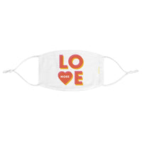 Love More - Two-Layer Fabric Face Mask in White