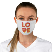 Love More - Two-Layer Fabric Face Mask in White
