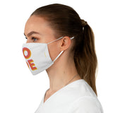 Love More - Two-Layer Fabric Face Mask in White