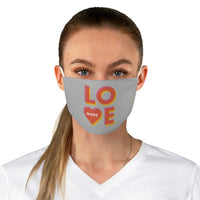 Love More - Two-Layer Fabric Face Mask in Gray