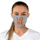 Love More - Two-Layer Fabric Face Mask in Gray