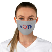 Vote. Your. Heart. - Two-Layer Fabric Face Mask in Gray
