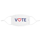 Vote. Your. Heart - Two-Layer Fabric Mask in White