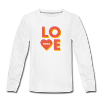 Love More - Kids' Long Sleeve T-Shirt - white